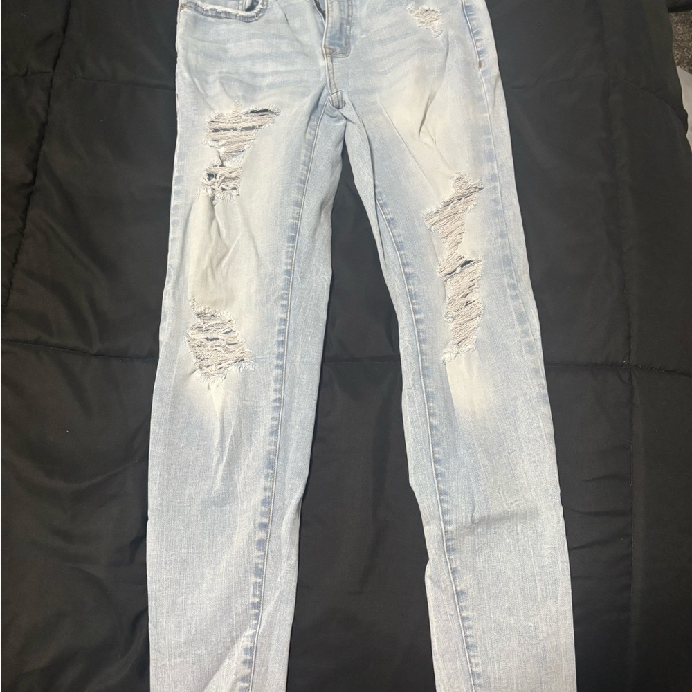 Distressed Light Blue Women's Jeans